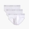 Unterwasche 2(X)IST | Essential Cotton No-Show-Slip Im 3Er-Pack Weiss