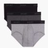 Unterwasche 2(X)IST | Essential Cotton Contour Pouch Slip Im 3Er-Pack Schwarz/Grau Hthr/Charcoal Hthr