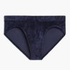 Unterwasche 2(X)IST | Velours | Sliq Brief Verzerrter Zebra-Navy-Blazer