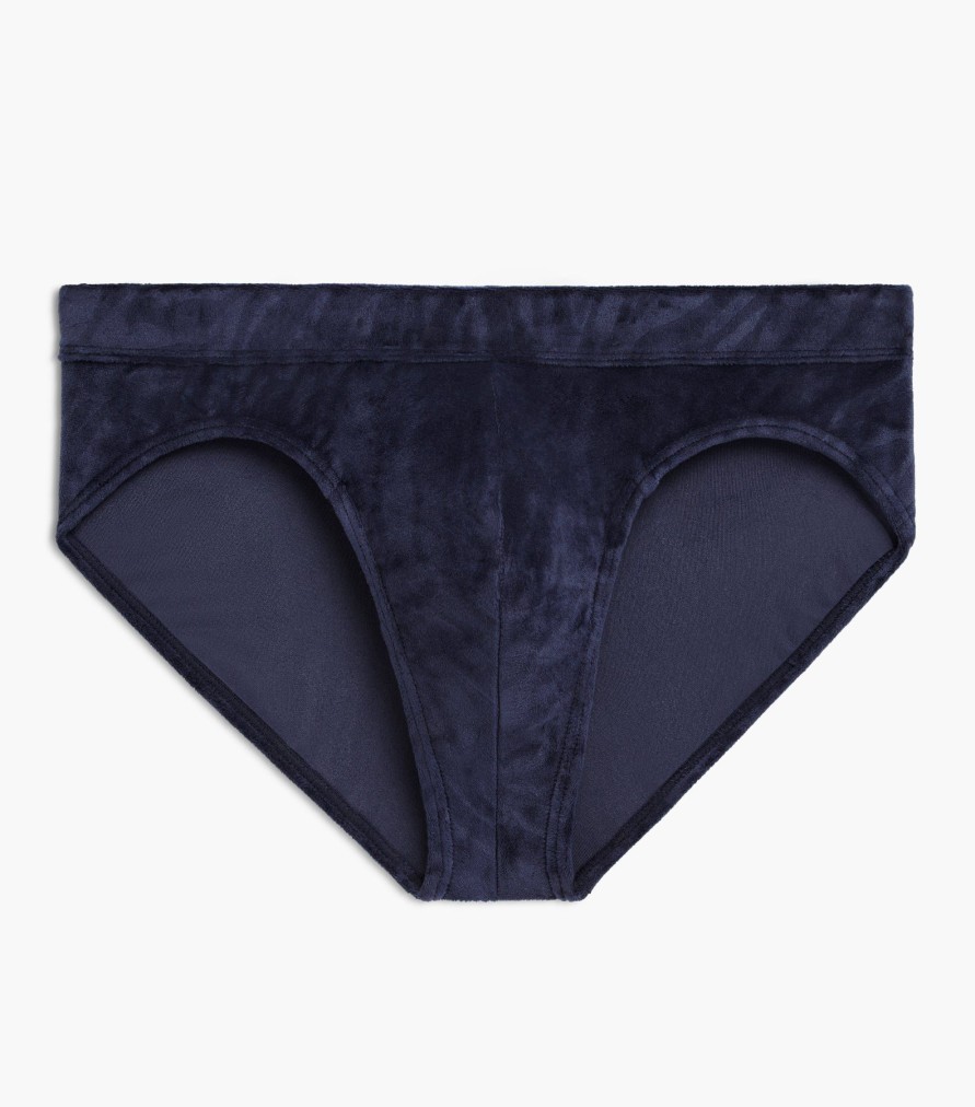 Unterwasche 2(X)IST | Velours | Sliq Brief Verzerrter Zebra-Navy-Blazer