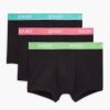 Unterwasche 2(X)IST | Essential Cotton No-Show-Unterhosen Im 3Er-Pack 3Er-Pack Schwarz Mit Sortiertem Wbas