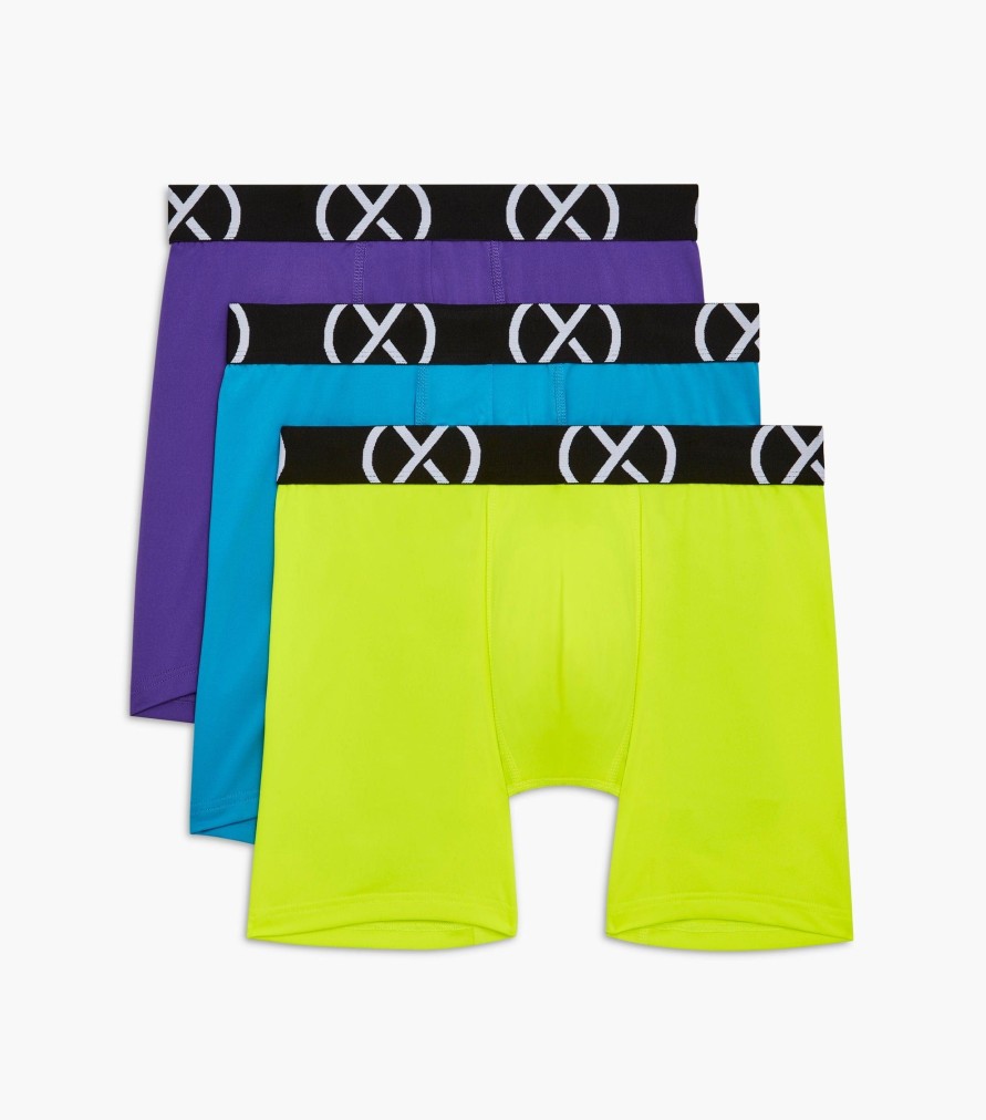 Unterwasche 2(X)IST | (X) Sport | 6" Boxershorts Im 3Er-Pack Sicherheitsgelb/Atomic Blau/Elektrischer Lila