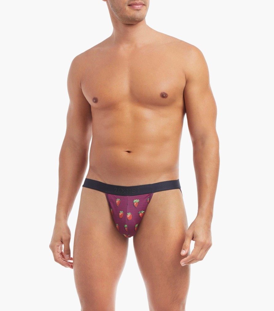 Unterwasche 2(X)IST | Sliq Jock Strap Erdbeer-Druck