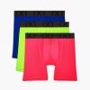 Unterwasche 2(X)IST | (X) Sport-Mesh | 6" Boxershorts Im 3Er-Pack Surfen Sie Im Web/Gruner Gecko/Knock Out Pink