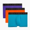 Unterwasche 2(X)IST | (X) Sport-Mesh | No-Show-Trunk Im 3Er-Pack Performance Lila/Schockierendes Orange/Atomic Blau