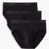 Unterwasche 2(X)IST | Essential Cotton Contour Pouch Slip Im 3Er-Pack Schwarz