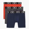 Unterwasche 2(X)IST | (X) Sport | 6" Boxershorts Im 3Er-Pack Fieryrot/Varsitynavy/Streifen