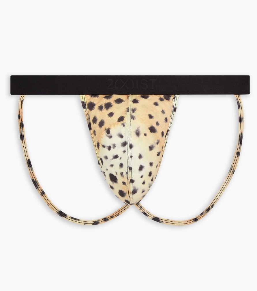 Unterwasche 2(X)IST | Sliq Jock Strap Aquarell Farbiger Gepard