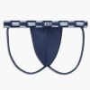 Unterwasche 2(X)IST | Sliq Jock Strap Marineblauer Blazer Mit Indigo-Jacq-Bund