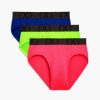 Unterwasche 2(X)IST | (X) Sport-Mesh | No-Show-Slip Im 3Er-Pack Surfen Sie Im Web/Gruner Gecko/Knock Out Pink