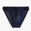 Unterwasche 2(X)IST | Velours | Sliq Huftslip Verzerrter Zebra-Navy-Blazer