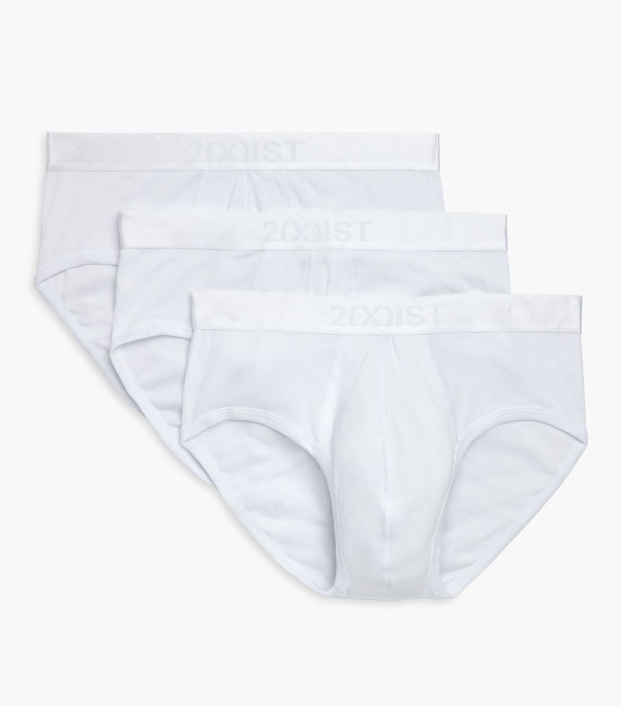 Unterwasche 2(X)IST | Konturbeutel-Slip Aus Pima-Baumwolle | 3 Pack Weiss