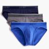 Unterwasche 2(X)IST | No-Show-Slips Aus Baumwollstretch Im 3Er-Pack Eclipse/Blei/Blendendes Blau