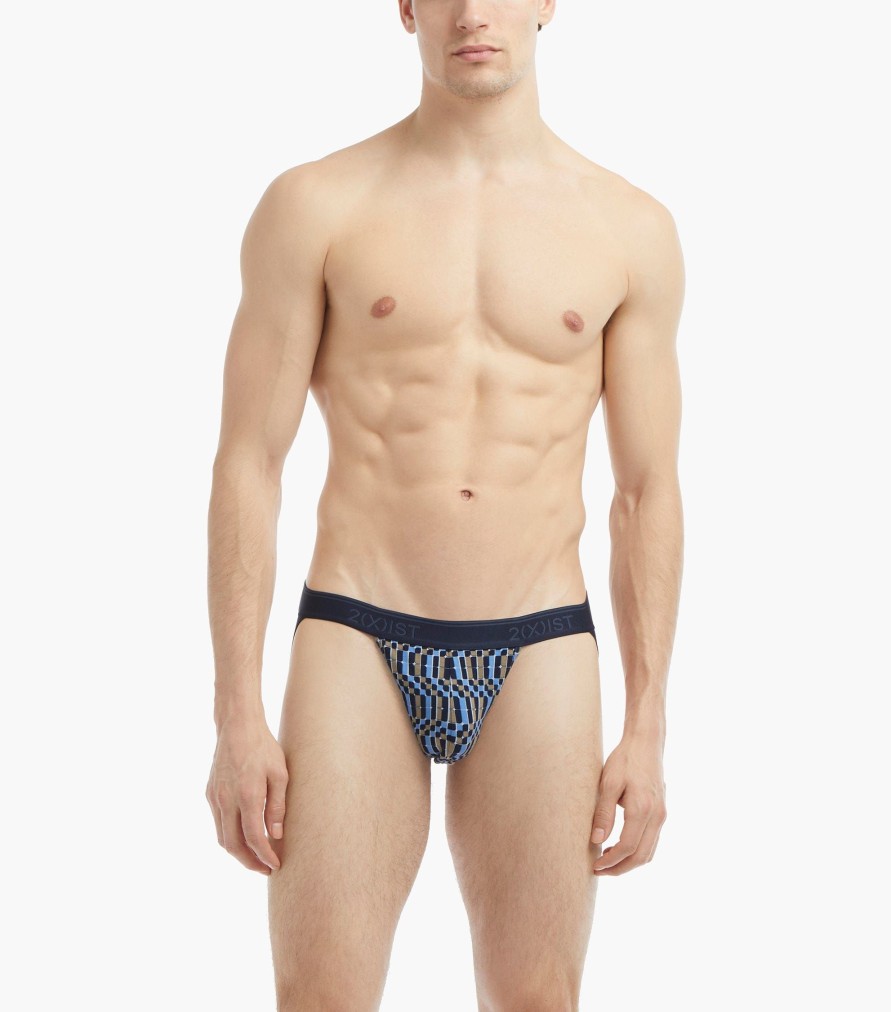 Unterwasche 2(X)IST | Baumwoll-Stretch-Jockstraps 3+1 Bonuspaket Trubliches Camo/Navy-Blazer/Reptil-Geo/Dammerblau