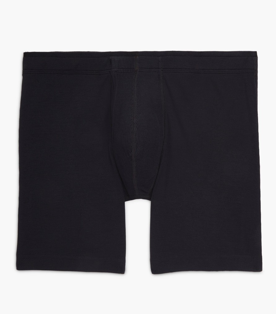 Unterwasche 2(X)IST | Modal Rib 6" Boxershorts Schwarze Schonheit