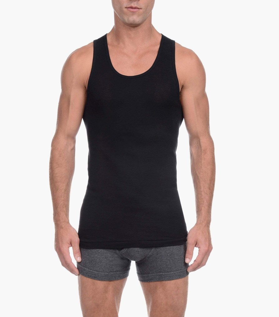 T-Shirts Und Tanktops 2(X)IST | Essential Baumwoll-Tanktop Im 3Er-Pack Schwarz