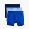 Unterwasche 2(X)IST | Essential Baumwoll-Boxershorts Im 3Er-Pack Marine/Kobalt/Porzellan