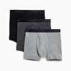 Unterwasche 2(X)IST | Essential Baumwoll-Boxershorts Im 3Er-Pack Schwarz/Grau Hthr/Charcoal Hthr