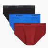 Unterwasche 2(X)IST | Baumwoll-Stretch-Sport-Slip Im 3Er-Pack Scotts Rot/Schwarz/Fallschirmspringer