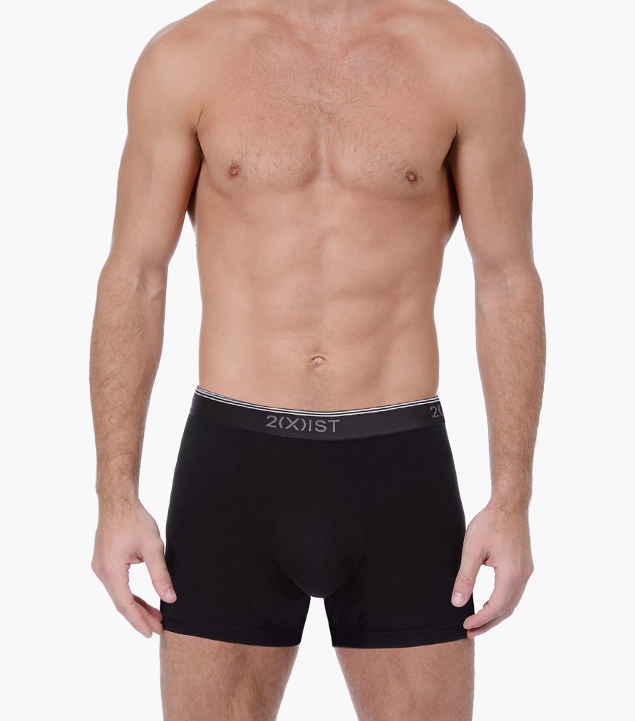 Unterwasche 2(X)IST | Baumwoll-Stretch-Boxershorts Im 3Er-Pack Schwarz