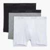 Unterwasche 2(X)IST | Essential Baumwoll-Boxershorts Im 3Er-Pack Wht/Blk/Hgy