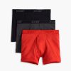 Unterwasche 2(X)IST | Essential Baumwoll-Boxershorts Im 3Er-Pack Schwarz/Charcoal Hthr/Rot