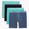 Unterwasche 2(X)IST | Baumwollstretch 6" Boxershorts 3+1 Bonus Pack Bedruckter Streifen-/Navy-Blazer/Turkis/Geo-X-Druck