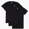 T-Shirts Und Tanktops 2(X)IST | Essential Cotton Slim Fit T-Shirts Mit Tiefem V-Ausschnitt Im 3Er-Pack Schwarz