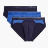 Unterwasche 2(X)IST | No-Show-Slips Aus Baumwollstretch Im 3Er-Pack Blendendes Blau/Eclipse/Colorblock