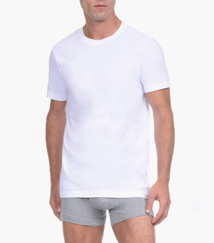 T-Shirts Und Tanktops 2(X)IST | Essential Baumwoll-T-Shirts Mit Rundhalsausschnitt Im 3Er-Pack Wht/Blk/Hgy