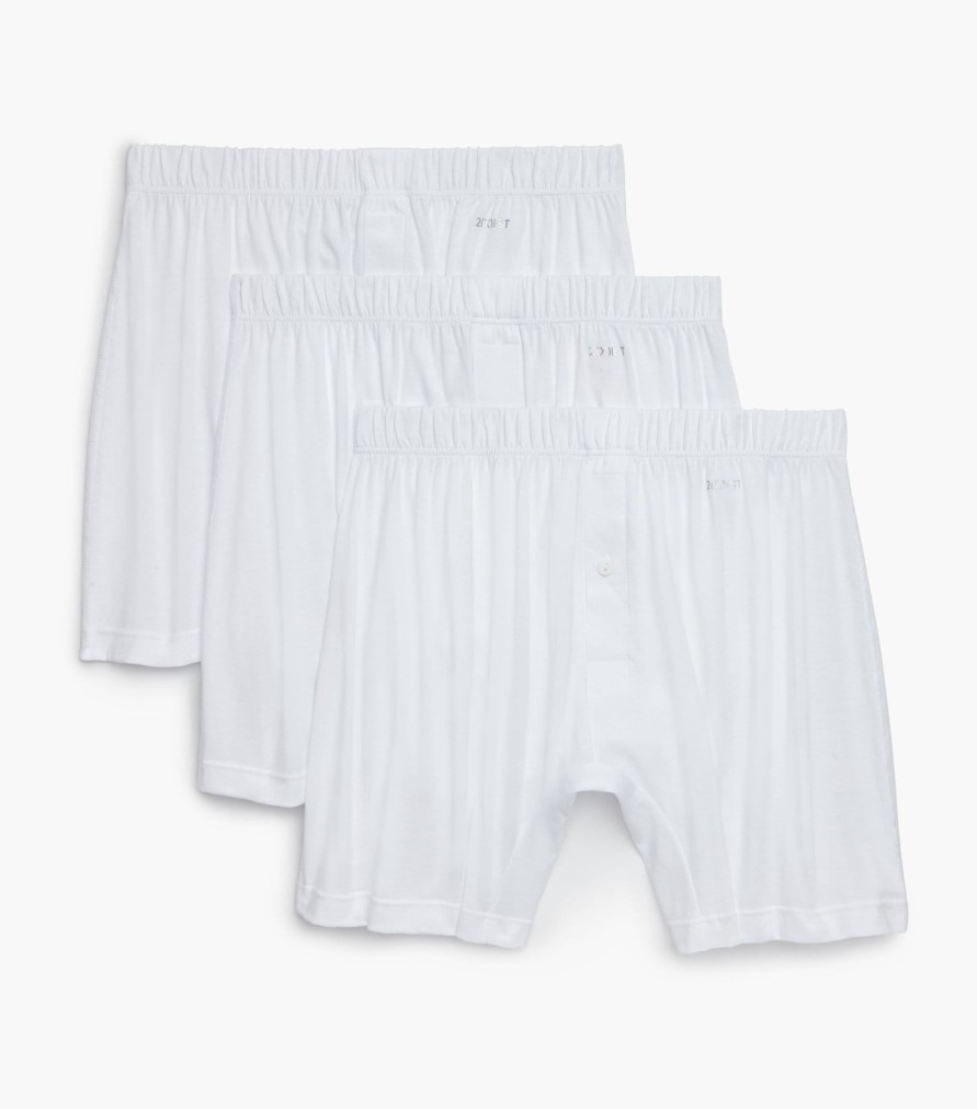 Unterwasche 2(X)IST | Boxershorts Aus Pima-Baumwollstrick | 3 Pack Weiss