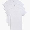 T-Shirts Und Tanktops 2(X)IST | Essential Cotton Slim Fit T-Shirts Mit Tiefem V-Ausschnitt Im 3Er-Pack Weiss