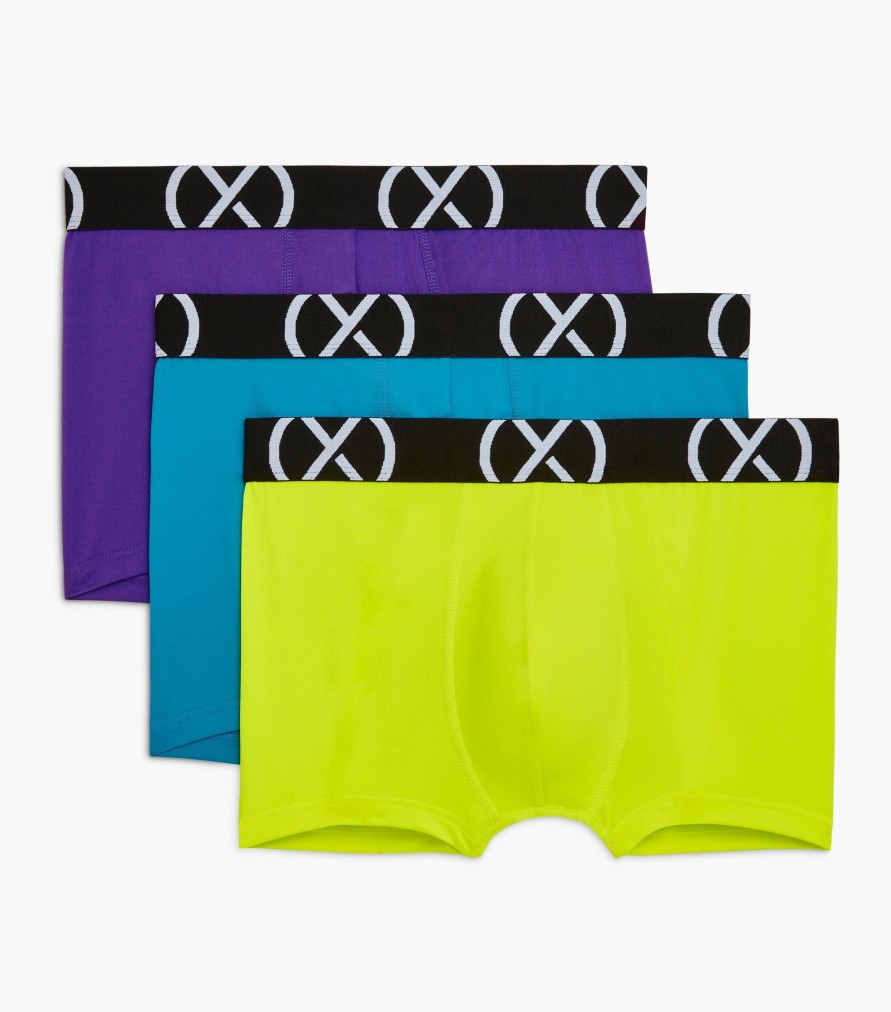 Unterwasche 2(X)IST | (X) Sport | No-Show-Trunk Im 3Er-Pack Sicherheitsgelb/Atomic Blau/Elektrischer Lila