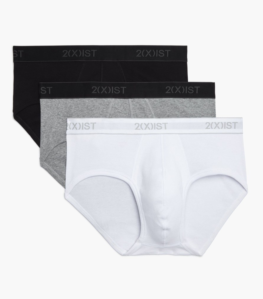 Unterwasche 2(X)IST | Essential Cotton Contour Pouch Slip Im 3Er-Pack Wht/Blk/Hgy