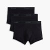 Unterwasche 2(X)IST | Essential Cotton No-Show-Unterhosen Im 3Er-Pack Schwarz