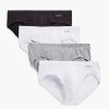 Unterwasche 2(X)IST | Essential Baumwoll-Bikini-Slip Im 4Er-Pack Hthr Grau/Weiss/Schwarz/Weiss