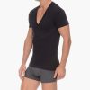 T-Shirts Und Tanktops 2(X)IST | Slim-Fit Aus Pima-Baumwolle Mit Tiefem V-Ausschnitt Schwarz