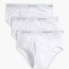 Unterwasche 2(X)IST | Essential Cotton Fly Front Slip Im 3Er-Pack Weiss