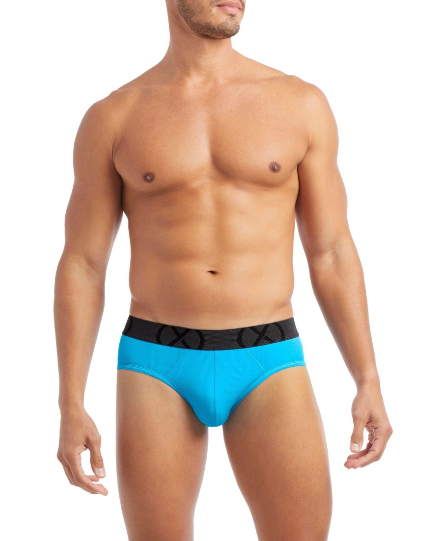 Unterwasche 2(X)IST | (X) Sport-Mesh | No-Show-Slip Im 3Er-Pack Performance Lila/Schockierendes Orange/Atomic Blau