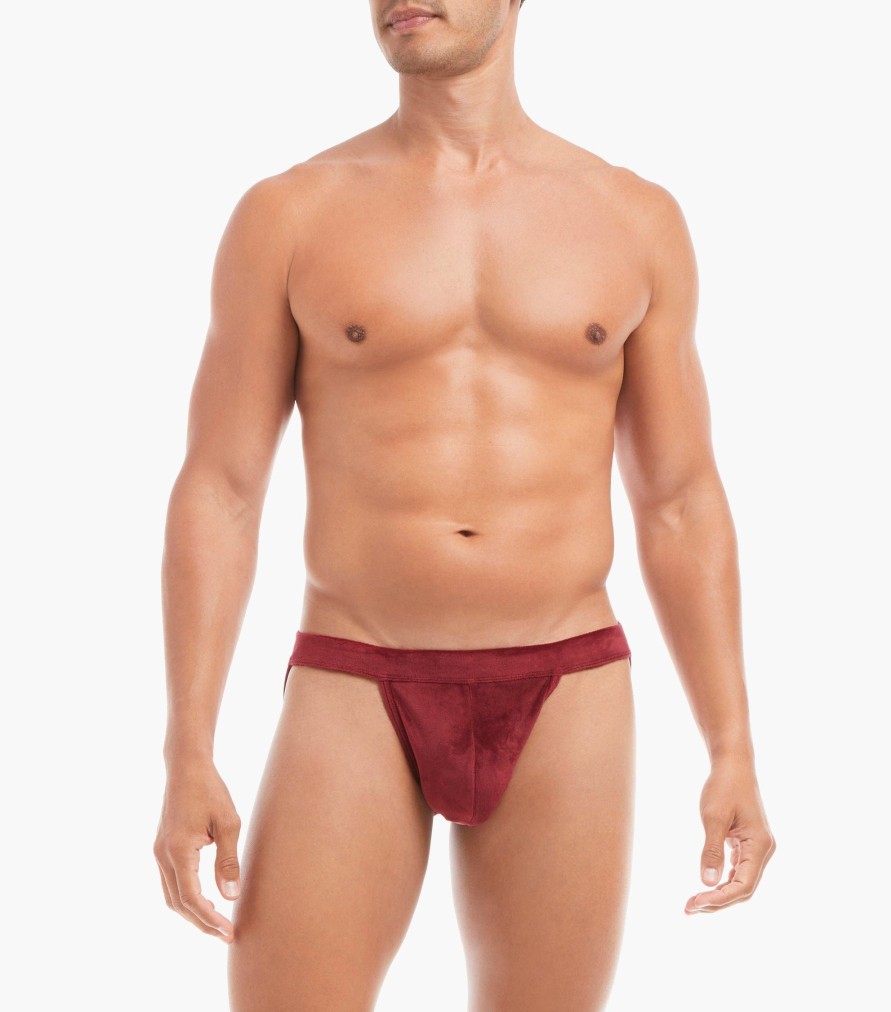 Unterwasche 2(X)IST | Velours | Sliq Jock Strap Himbeer-Fudge